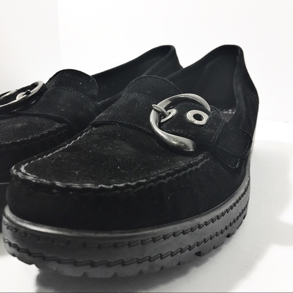 Stuart Weitzman Suede Schooldays Platform Loafers - Picture 6 of 7